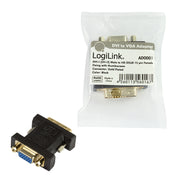 LogiLink AD0001 videokabeladapter VGA (D-Sub) DVI-I Svart