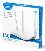 Cudy WR1300 trådlös router Gigabit Ethernet Dual-band (2,4 GHz / 5 GHz) Vit