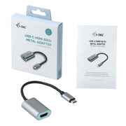 i-tec Metal C31METALHDMI60HZ videokabeladapter 0,15 m USB Type-C HDMI Grå