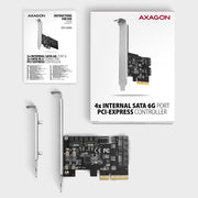 Axagon PCES-SA4X4 nätverkskort/adapters Intern SATA