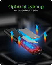 ICY BOX IB-1807MT-C31 SSD-inkapsling Svart M.2