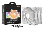 be quiet! LIGHT WINGS LX 140mm PWM High Speed 3-Pack White Datorväska Fan