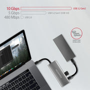 Axagon HMC-5G2 dockningsstationer för bärbara datorer Kabel USB 3.2 Gen 2 (3.1 Gen