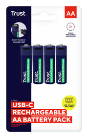 Trust 25631 hushållsbatteri Laddningsbart batteri AA