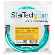 StarTech.com Aqua OM4 Duplex fiberoptisk kabel i multiläge -