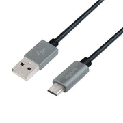 LogiLink CU0132 USB-kablar USB 2.0 1 m USB A Micro-USB A 0,48 Gbit/s Grå