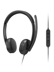 Lenovo VoIP Headset 5000 Kabel Huvudband Kontor/callcenter USB Type-C Svart
