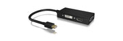 ICY BOX IB-AC1032 Mini DisplayPort DVI-D + VGA (D-Sub) + HDMI Svart