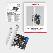 Axagon PCEU-232RS nätverkskort/adapters Intern USB 3.2 Gen 1 (3.1 Gen 1)