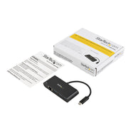 StarTech.com USB-C till Ethernet-adapter med USB 3.0-hubb med 3 portar och Power