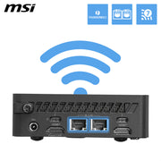 MSI Cubi NUC AI+ 3MG-005BEU USFF Svart 322 Intel SoC FCBGA2540 4,4 GHz Inbyggda