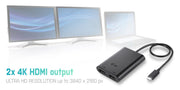 i-tec C31DUAL4KHDMI USB-grafikadapter 3840 x 2160 pixlar Svart