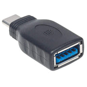 Manhattan 354646 kabelomvandlare (hane/hona) USB C USB A Svart