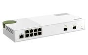 QNAP QSW-M2108-2S nätverksswitchar hanterad L2 2.5G Ethernet (100/1000/2500) Grå