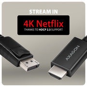 Axagon RVD-HI20C2 videokabeladapter 1,8 m DisplayPort HDMI Svart