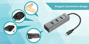 i-tec Metal C31HUBMETAL403 gränssnittshubbar USB 3.2 Gen 1 (3.1 Gen 1) Type-C 5000