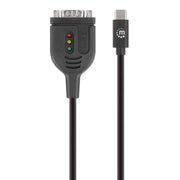 Manhattan 154499 seriella kablar Svart 1 m USB Type-C DB-9