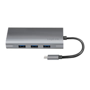 LogiLink UA0383 dockningsstationer för bärbara datorer Kabel USB 3.2 Gen 1 (3.1 Gen