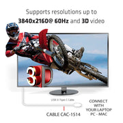 CLUB3D USB C to HDMI 2.0 UHD Cable Active 1.8 M./5.9 Ft.