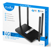 Cudy LT500 trådlös router Snabb Ethernet Dual-band (2,4 GHz / 5 GHz) 4G Svart