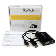 StarTech.com DP2DVID2 videokabeladapter 0,37 m DisplayPort DVI-D Svart