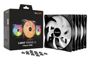 be quiet! LIGHT WINGS LX 140mm PWM 3-Pack Black Datorväska Fan
