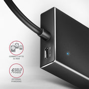 Axagon HUE-F7A 7x USB 3.2 Gen 1 ALU FLAT hub micro power IN 1m USB-A USB 3.2 Gen 1