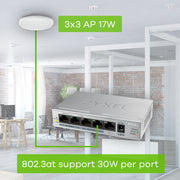 Zyxel GS1005HP Ohanterad Gigabit Ethernet (10/100/1000) Strömförsörjning via