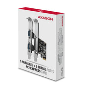 Axagon PCEA-PSN PCIe-Adapter mit 1x Parallel-+ 2x Seriell-Ports
