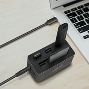 LogiLink UA0370 dockningsstationer för bärbara datorer Kabel USB 3.2 Gen 1 (3.1 Gen