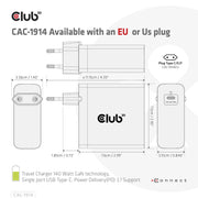 CLUB3D CAC-1914 mobilladdare Babymonitor med display
