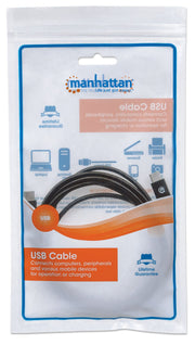 Manhattan 354875 USB-kablar USB 2.0 2 m USB C 0,48 Gbit/s Svart