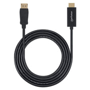 Manhattan 152662 videokabeladapter 1 m DisplayPort HDMI Svart