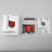 Axagon PCES-SA6 nätverkskort/adapters Intern SATA