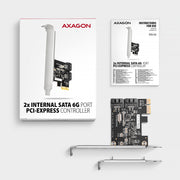 Axagon PCES-SJ2 nätverkskort/adapters Intern SATA