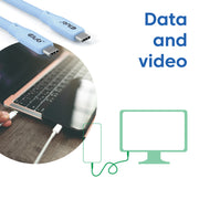 CLUB3D CAC-3003 USB-kablar USB4 Gen 2x2 2 m USB C 20 Gbit/s 240 W Blå