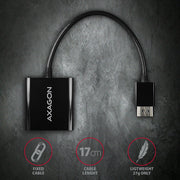 Axagon RVH-VGN videokabeladapter 0,15 m HDMI Typ A (standard) VGA (D-Sub) Svart