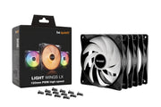be quiet! LIGHT WINGS LX 120mm PWM High Speed 3-Pack Black Datorväska Fan