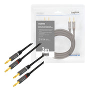 LogiLink CA1210 ljudkabel 3 m 2 x Banana Svart