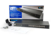 LevelOne FSW-2450 nätverksswitchar Ohanterad Fast Ethernet (10/100) Svart