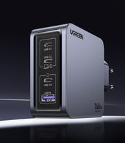 Ugreen Nexode Pro 160W GaN Charger with USB-C Cable Universal Svart