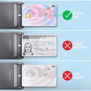 Axagon CRE-SM3T USB Smart card Flat läsare smarta kort inomhus USB 2.0 Svart