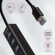 Axagon HMA-CR3A dockningsstationer för bärbara datorer Kabel USB 3.2 Gen 1 (3.1 Gen