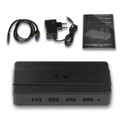 i-tec U3HUB445 gränssnittshubbar USB 3.2 Gen 1 (3.1 Gen 1) Type-B 5000 Mbit/s Svart