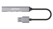 Manhattan 168427 gränssnittshubbar USB 3.2 Gen 1 (3.1 Gen 1) Type-A 5000 Mbit/s Grå