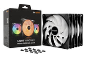 be quiet! LIGHT WINGS LX 140mm PWM High Speed 3-Pack Black Datorväska Fan