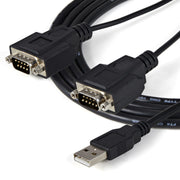 StarTech.com FTDI USB till seriell RS232-kabeladapter med 2 portar och COM-retention