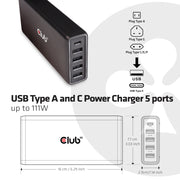 CLUB3D CAC-1903EU mobilladdare Universal Svart AC inomhus