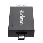 Manhattan 102735 kortläsare USB 3.2 Gen 1 (3.1 Gen 1) Type-A/Type-C Svart