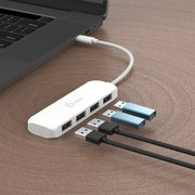 j5create Miljövänlig USB-C till 4-portars typ-A Gen 2-hubb